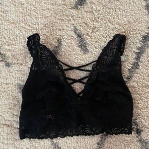 Black lace Victoria secret pink bralette